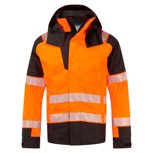 Portwest FR606 PW3 Modaflame Rain+ Hi-Vis Multi-Norm FR Winter Jacket - Orange/Black