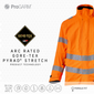 ProGARM WJ240F Ladies GORE-TEX PYRAD Hi-Vis Orange Stretch Waterproof Arc Jacket 30 cal/cm² APC 2