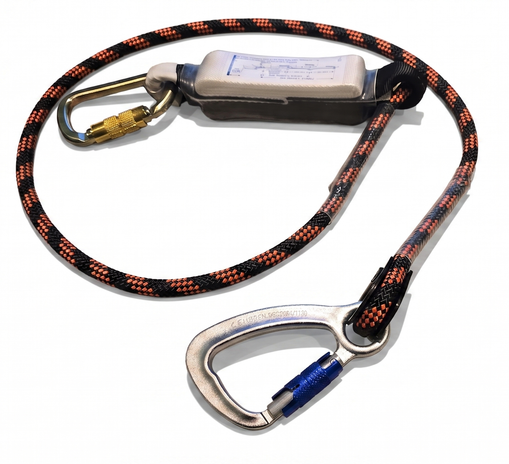 ARESTA Fall Arrest Lanyard, Shock Absorber, 1.7m 12mm Rope, EN 355 - AR-02900/17