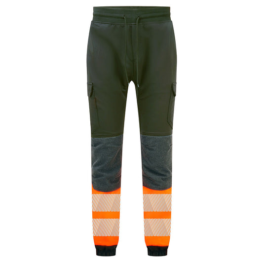 Portwest PW3 Hi-Vis Flexi Class 1 Joggers - Black/Orange