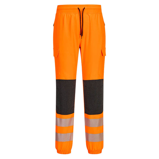 Portwest PW3 Hi-Vis Flexi Joggers - Orange/Black