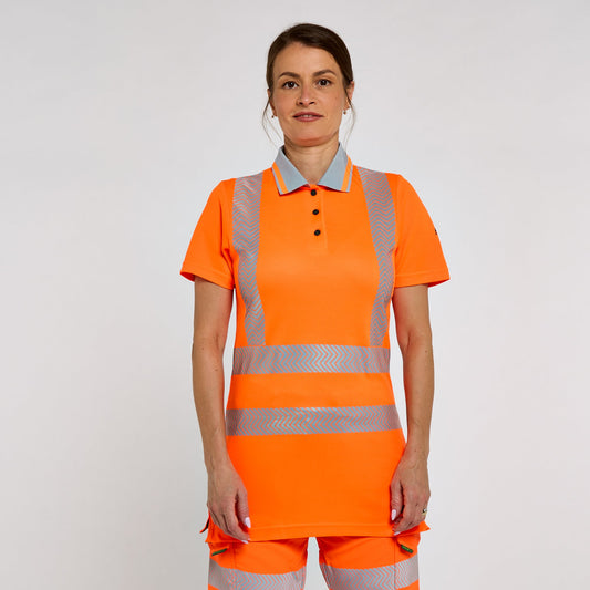 Pulsar LIFE Hi-Vis Bamboo Women's Short Sleeve Polo Shirt (LFE974-NB / LFE973-NB) - Orange