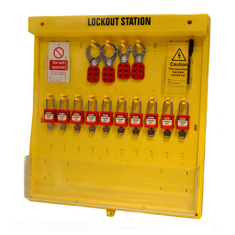 Spectrum Industrial LOK273 Lockout Board 10 Station & Pocket Without Cover