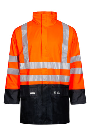Lyngsoe LR3055 Two-Tone Hi-Vis PU Rain Jacket EN ISO 20471 Class 3