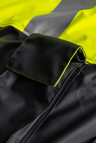 Lyngsoe LR33 Hi-Vis PU Quilted Winter Coverall EN ISO 20471 Class 3
