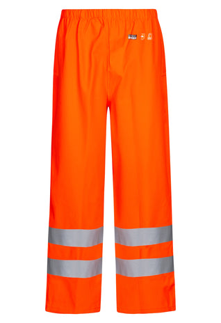Lyngsoe LR52 Hi-Vis PU Rain Trousers EN ISO 20471 Class 2