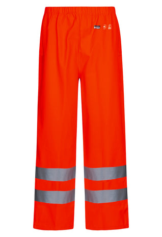 Lyngsoe LR52 Hi-Vis PU Rain Trousers EN ISO 20471 Class 2