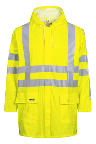 Lyngsoe LR55 Hi-Vis PU Rain Jacket EN ISO 20471 Class 3
