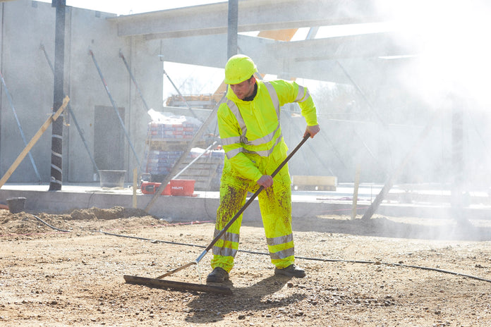 Lyngsoe LR552 Hi-Vis PU Rain Suit Jacket and Trousers EN ISO 20471 Class 3