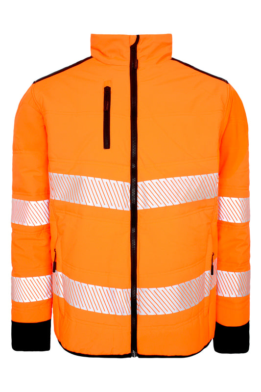 Lyngsoe LR5557 Hi-Vis Stretch Jacket EN ISO 20471 Class 3 in Hi-Vis Orange / Black front
