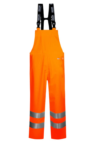 Lyngsoe LR59 Hi-Vis PU Rain Bib and Brace EN ISO 20471 Class 2