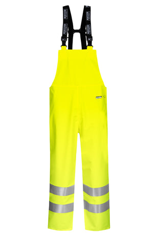 Lyngsoe LR59 Hi-Vis PU Rain Bib and Brace EN ISO 20471 Class 2