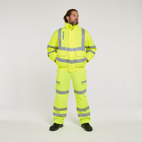 Pulsar PROTECT Hi-Vis Padded Bomber Jacket (PR496-R / P191-R)