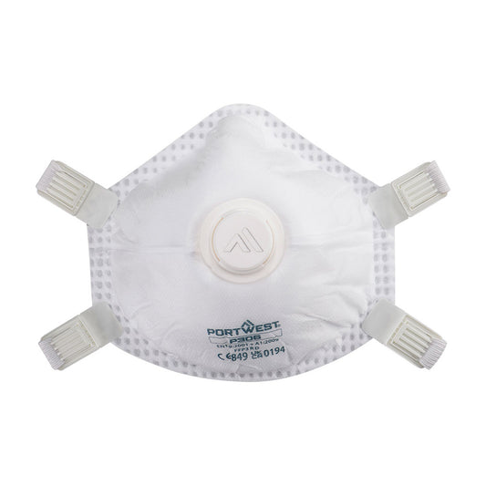 Portwest P306 FFP3 Ultimate Valved Reusable Respirator (Pack of 5) - White