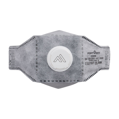 Portwest P392 EAGLE FFP3 Valved Carbon Fold Flat Respirator (Pack of 10)