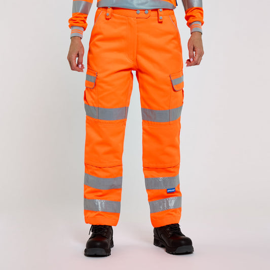Pulsar PROTECT Hi-Vis Women's Combat Trousers (PR336LDS / P346LDS) - Orange