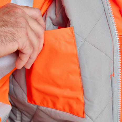Pulsar PROTECT Hi-Vis Padded Bomber Jacket (PR496-R / P191-R)