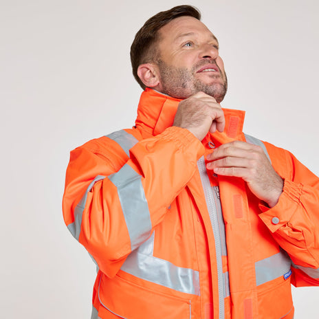 Pulsar PROTECT Hi-Vis Padded Bomber Jacket (PR496-R / P191-R)