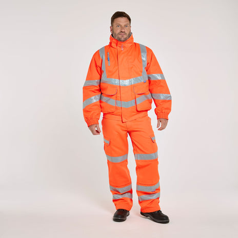 Pulsar PROTECT Hi-Vis Padded Bomber Jacket (PR496-R / P191-R)