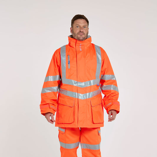 Pulsar PROTECT Hi-Vis Mesh Lined Storm Coat (PR499-R / P421-R) - Orange