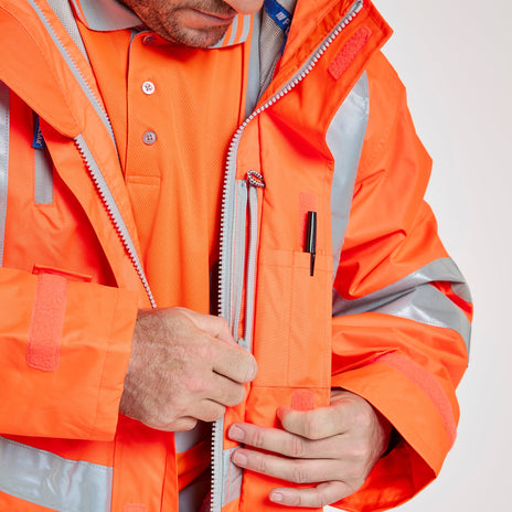 Pulsar PROTECT Hi-Vis Mesh Lined Storm Coat (PR499-R / P421-R)