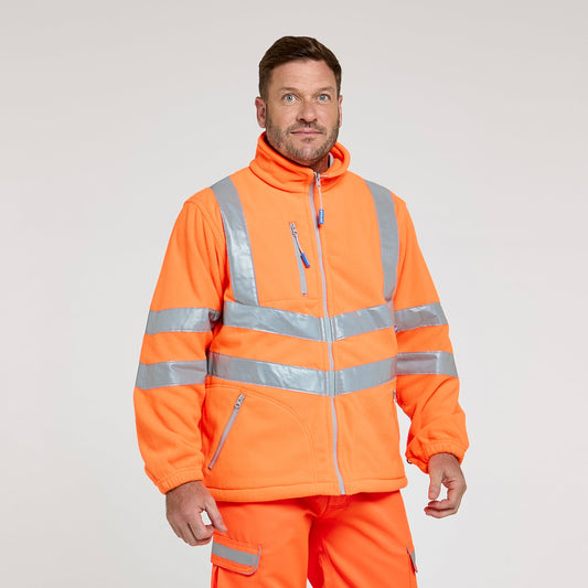 Pulsar PROTECT Hi-Vis Interactive Polar Fleece Jacket (PR508-R / P507-R) - Orange