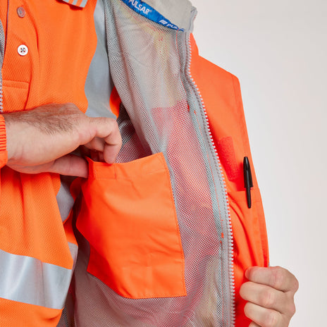 Pulsar PROTECT Hi-Vis Mesh Lined Bomber Jacket (PR515-R / P533-R)