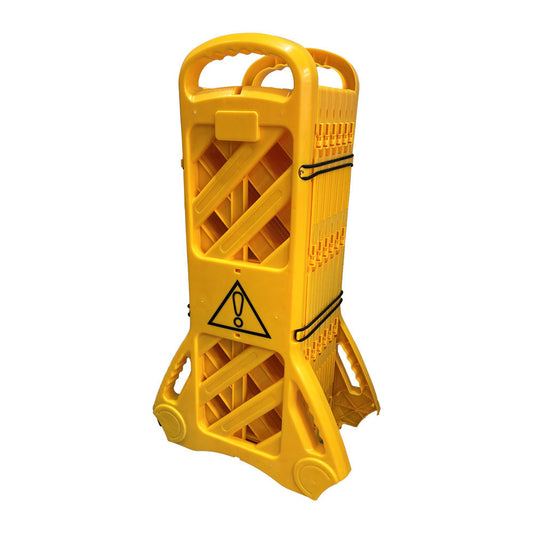 TRAFF-TEX Portable Expandable Barrier Yellow 3.8m