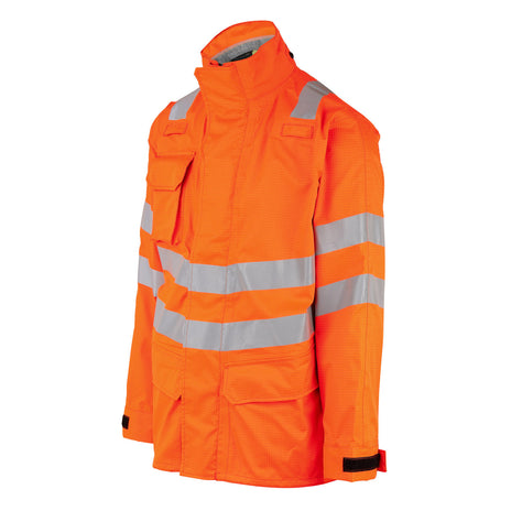 ProGARM 9140 Hi-Vis Orange Unlined Waterproof Arc Flash Jacket 9.3 cal/cm² APC 1