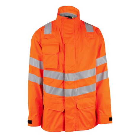ProGARM 9140 Hi-Vis Orange Unlined Waterproof Arc Flash Jacket 9.3 cal/cm² APC 1