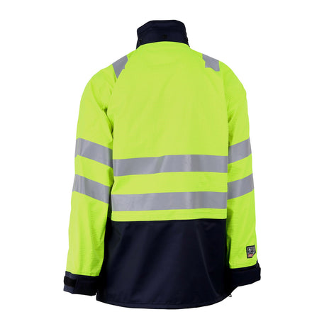 ProGARM 9150 Hi-Vis Yellow/Navy Unlined Waterproof Arc Flash Jacket 9.3 cal/cm² APC 1