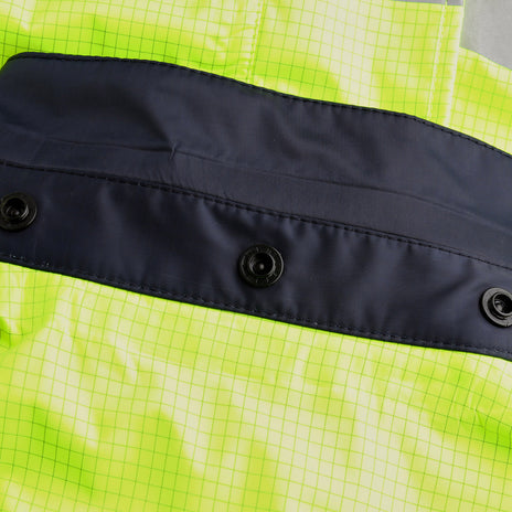 ProGARM 9150 Hi-Vis Yellow/Navy Unlined Waterproof Arc Flash Jacket 9.3 cal/cm² APC 1