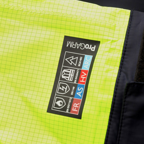 ProGARM 9150 Hi-Vis Yellow/Navy Unlined Waterproof Arc Flash Jacket 9.3 cal/cm² APC 1