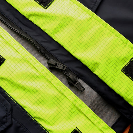 ProGARM 9150 Hi-Vis Yellow/Navy Unlined Waterproof Arc Flash Jacket 9.3 cal/cm² APC 1