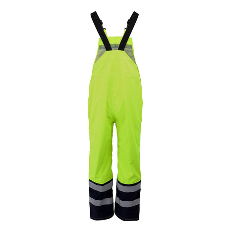 ProGARM 9155 Hi-Vis Yellow/Navy Unlined Waterproof Arc Flash Dungarees 9.3 cal/cm² APC 1