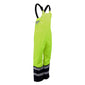 ProGARM 9155 Hi-Vis Yellow/Navy Unlined Waterproof Arc Flash Dungarees 9.3 cal/cm² APC 1