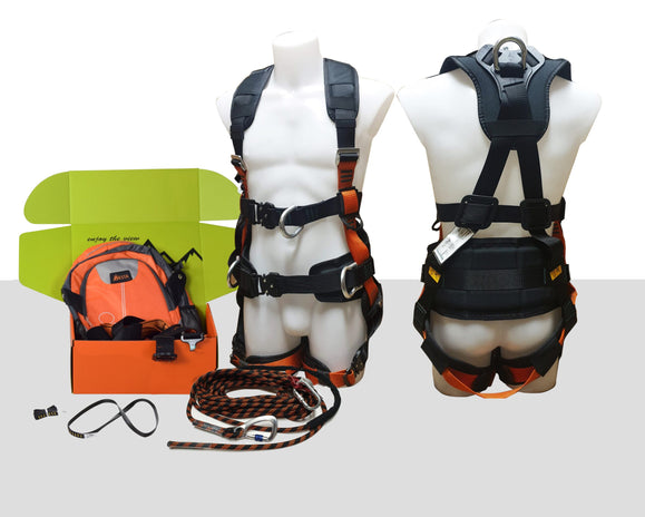 ARESTA Utilities Roofers Kit, 5 Point Harness & 15m Rope Grab - AK-U02S