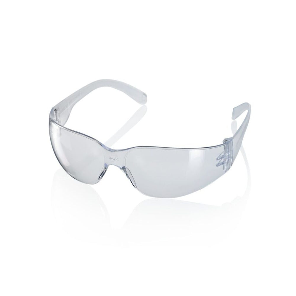SFT2603A clear wraparound safety glasses with one-piece polycarbonate lens