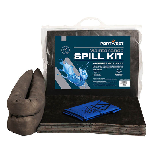 Portwest SM30 20 Litre Maintenance Spill Kit - Grey