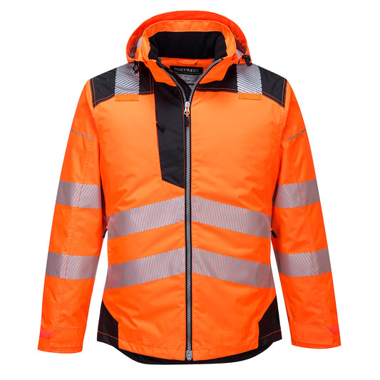 Portwest PW3 Hi-Vis Winter Jacket - Orange/Black