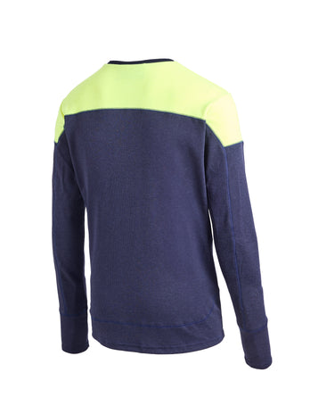 ProGARM TS254M Yellow and Navy Long Sleeve Arc Flash T-Shirt 8.3 cal/cm² APC 1