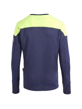 ProGARM TS254M Yellow and Navy Long Sleeve Arc Flash T-Shirt 8.3 cal/cm² APC 1