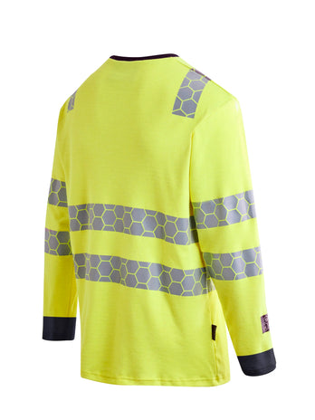 ProGARM TS270F Ladies Hi-Vis Yellow Long Sleeve Arc Flash T-Shirt 8.3 cal/cm² APC 1