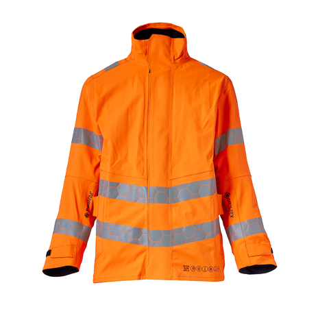 ProGARM WJ240F Ladies GORE-TEX PYRAD Hi-Vis Orange Stretch Waterproof Arc Jacket 30 cal/cm² APC 2