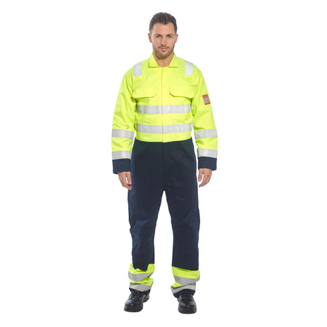 Portwest BIZ7 Hi-Vis Anti-Static Bizflame Pro Coverall