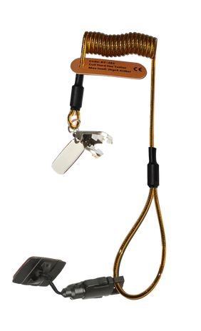 ARESTA Coil E-Tether with Steel Clamp, 0.5kg - AY-466
