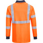Portwest FR76 Modaflame Ris Long Sleeve Polo Shirt Orange