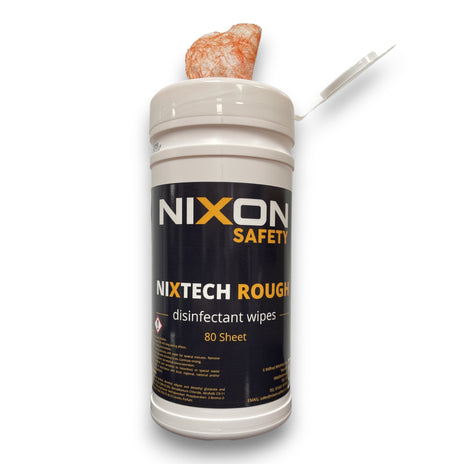 Nixtech Rough Orange Scrubbing Wipes Tub Of 80 Antibacterial Wipes - Alcohol Disinfectant Wipes for Cleaning Surfaces and Hands – Extra Strong, Removes Non-cured Paint, Adhesives, Epoxy, PU Foam, Oil, Grease, and More from Hands