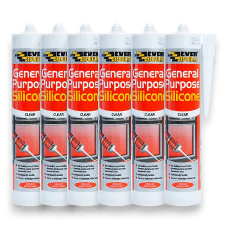 Everbuild General Purpose Silicone 280ml Pack of 6