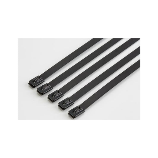 Krimpterm Stainless Steel Cable Ties (Grade 316) - Epoxy Resin Coated - Pack of 100